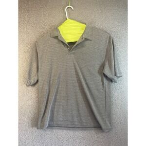 Haggar Mens Black‎ Label Polo Shirt Tag Size Large Gray